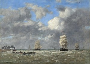 Le Havre by Eugene Boudin Oil Painting