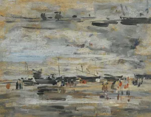 Maree Basse by Eugene Boudin Oil Painting