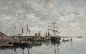 Portrieux, Le Port Oil painting by Eugene Boudin