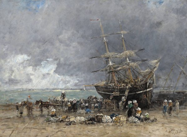Main Product Photo of Return of the Terre-Neuvier  Painting by Eugene Boudin