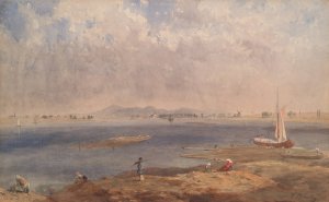 Seascape in Brittany by Eugene Boudin Oil Painting