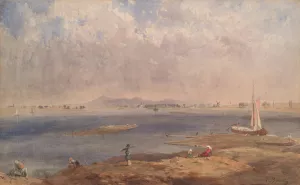 Seascape in Brittany by Eugene Boudin Oil Painting