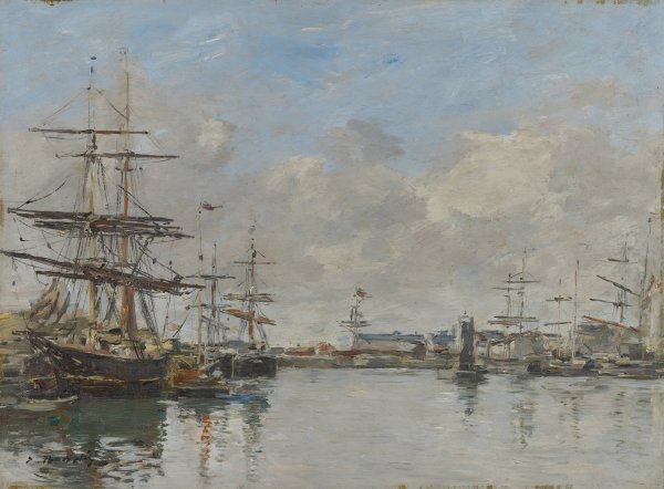 The Harbor of Le Havre  by Eugene Boudin - Hand-Painted Oil Painting Reproduction