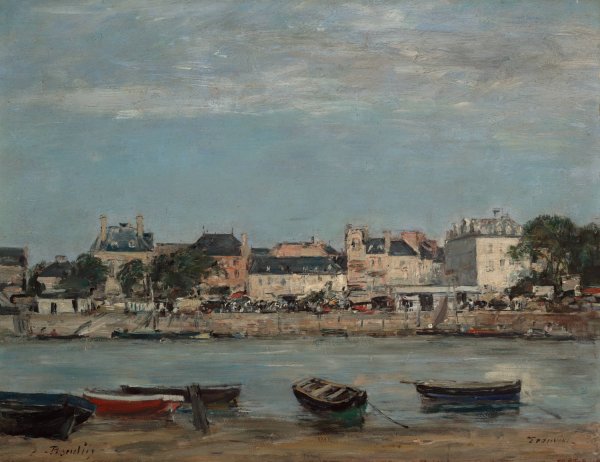 Main Product Photo of The Port of Trouville  Painting by Eugene Boudin