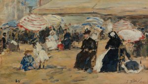 Trouville, La Nourrice by Eugene Boudin Oil Painting
