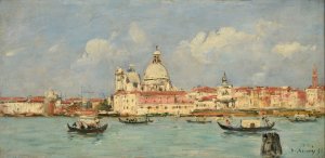 Venise. La douane et Notre-Dame-de-la-Salute by Eugene Boudin Oil Painting