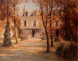 La Maison de Victor Hugo a Paris avenue d'Eylau by Eugene Bourgeois Oil Painting