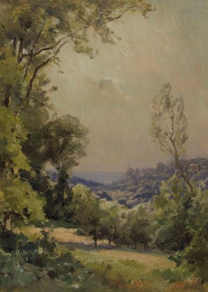 Paysage by Eugene Bourgeois Oil Painting