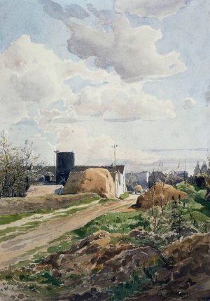 Rue Sacrot by Eugene Bourgeois Oil Painting