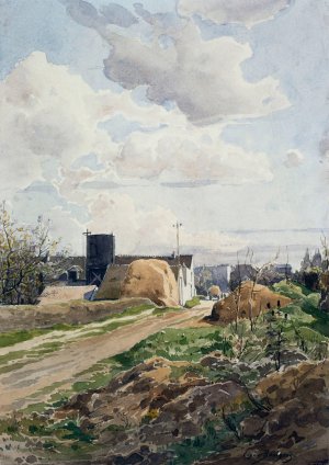 Rue Sacrot by Eugene Bourgeois Oil Painting