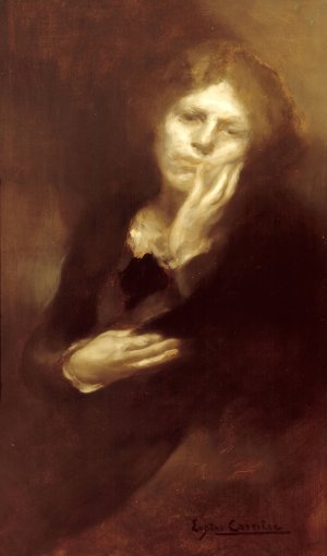Fantine abandonnee by Eugene Carriere Oil Painting