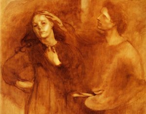La Peinture Painting by Eugene Carriere Oil Painting