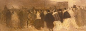 La sortie du theatre by Eugene Carriere Oil Painting