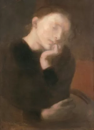 Meditation by Eugene Carriere Oil Painting