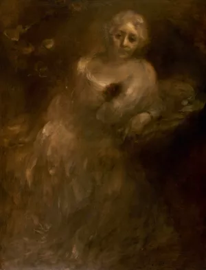 Portrait de Madame Aline Menard-Dorian by Eugene Carriere Oil Painting