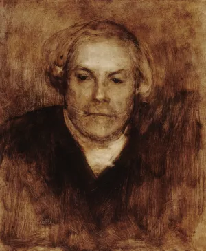 Portrait d'Edmond de Goncourt by Eugene Carriere Oil Painting