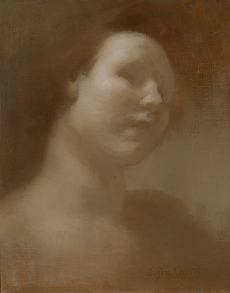 Main Product Photo of Portrait of a Girl  Painting by Eugene Carriere