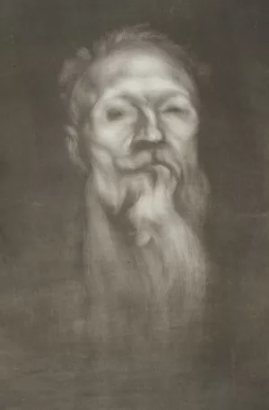 Portrait of Auguste Rodin by Eugene Carriere Oil Painting