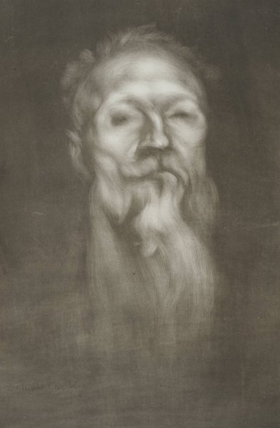 Portrait of Auguste Rodin  by Eugene Carriere - Hand-Painted Oil Painting Reproduction