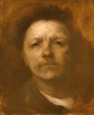 Self-portrait by Eugene Carriere Oil Painting