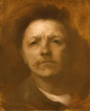 Self-portrait by Eugene Carriere Oil Painting