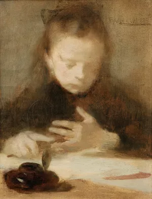 The Addition by Eugene Carriere Oil Painting