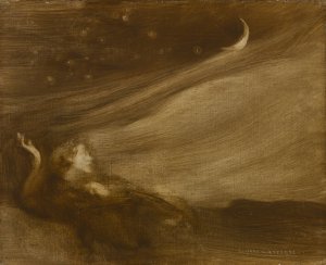 The Contemplator by Eugene Carriere Oil Painting
