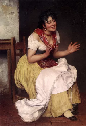 An Interesting Story painting by Eugene De Blaas