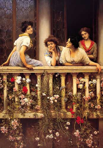 Main Product Photo of Balcony Painting by Eugene De Blaas
