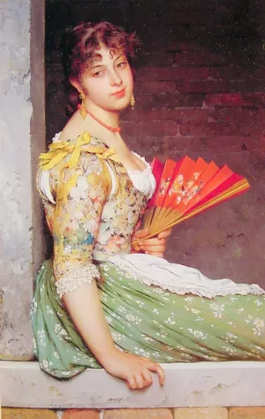 Daydreaming by Eugene De Blaas - Oil Painting Reproduction