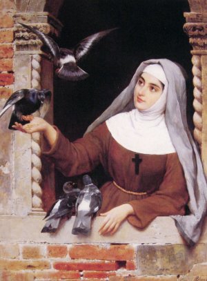 God's Creatures by Eugene De Blaas Oil Painting