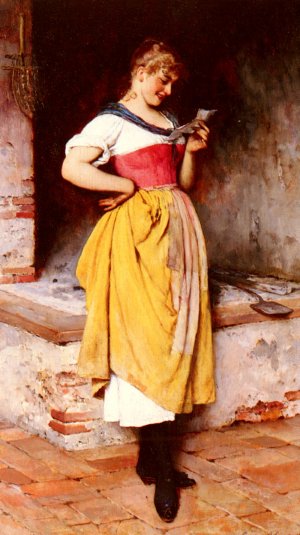 Good News by Eugene De Blaas Oil Painting