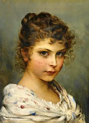 Little Italian Girl by Eugene De Blaas Oil Painting