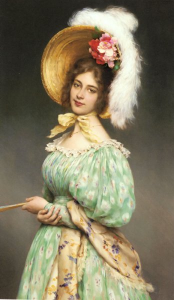 Musette by Eugene De Blaas - Hand-Painted Oil Painting Reproduction