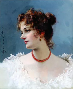 Portrait of a Lady by Eugene De Blaas Oil Painting
