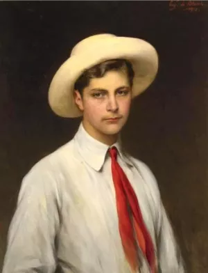 Portrait of the Artist's Son by Eugene De Blaas Oil Painting