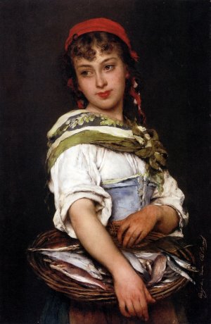 The Day's Catch by Eugene De Blaas Oil Painting