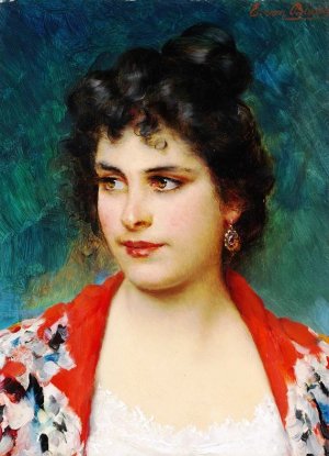 The Girl from Chioggia by Eugene De Blaas Oil Painting