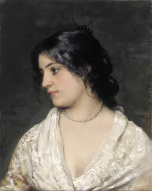 The Pearl Necklace by Eugene De Blaas Oil Painting
