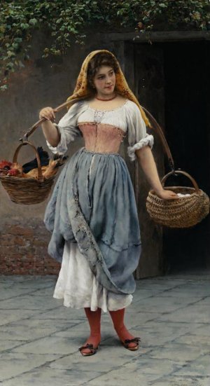 Which Came First by Eugene De Blaas Oil Painting
