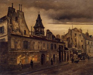La rue Daubenton by Eugene De Menorval Oil Painting