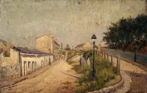 La rue du Pot-au-Lait Oil painting by Eugene De Menorval
