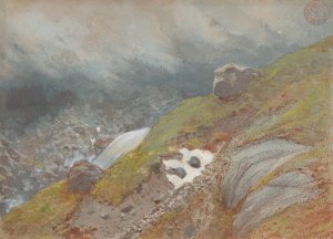 View Above Handeck, Switzerland by Eugene-Emmanuel Viollet-Le-Duc Oil Painting