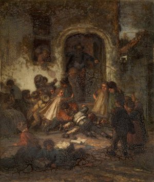 School is Out! by Eugene Francois De Block Oil Painting