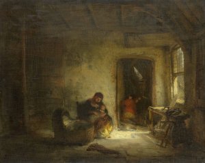 Sunny Room by Eugene Francois De Block Oil Painting