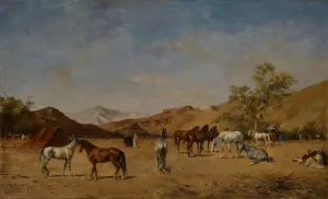 An Arabian Camp by Eugene Fromentin Oil Painting