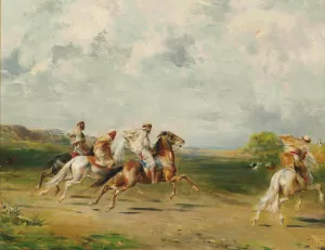 Arab Horsemen by Eugene Fromentin Arab Horsemen by Eugene Fromentin Oil Painting