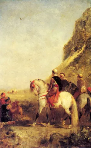 Arabs Hunting by Eugene Fromentin - Oil Painting Reproduction