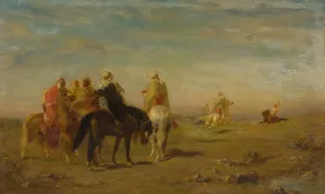 Arabs On Horseback by Eugene Fromentin Oil Painting