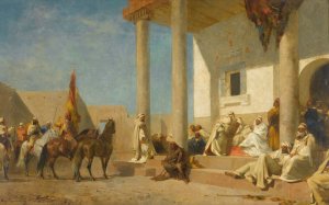 Audience Chez Un Khalifat by Eugene Fromentin Oil Painting